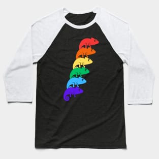 Chameleon Rainbow Baseball T-Shirt